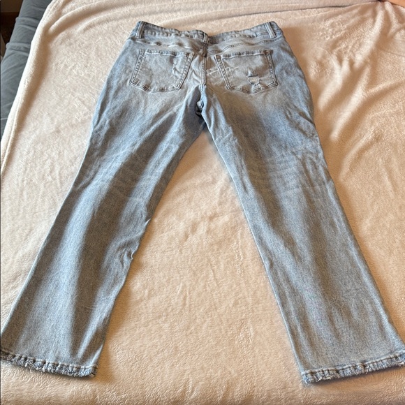 m jeans by maurices Jeans Slim Straight Ankle Mid Rise Distressed Size 16W - Picture 2 of 15